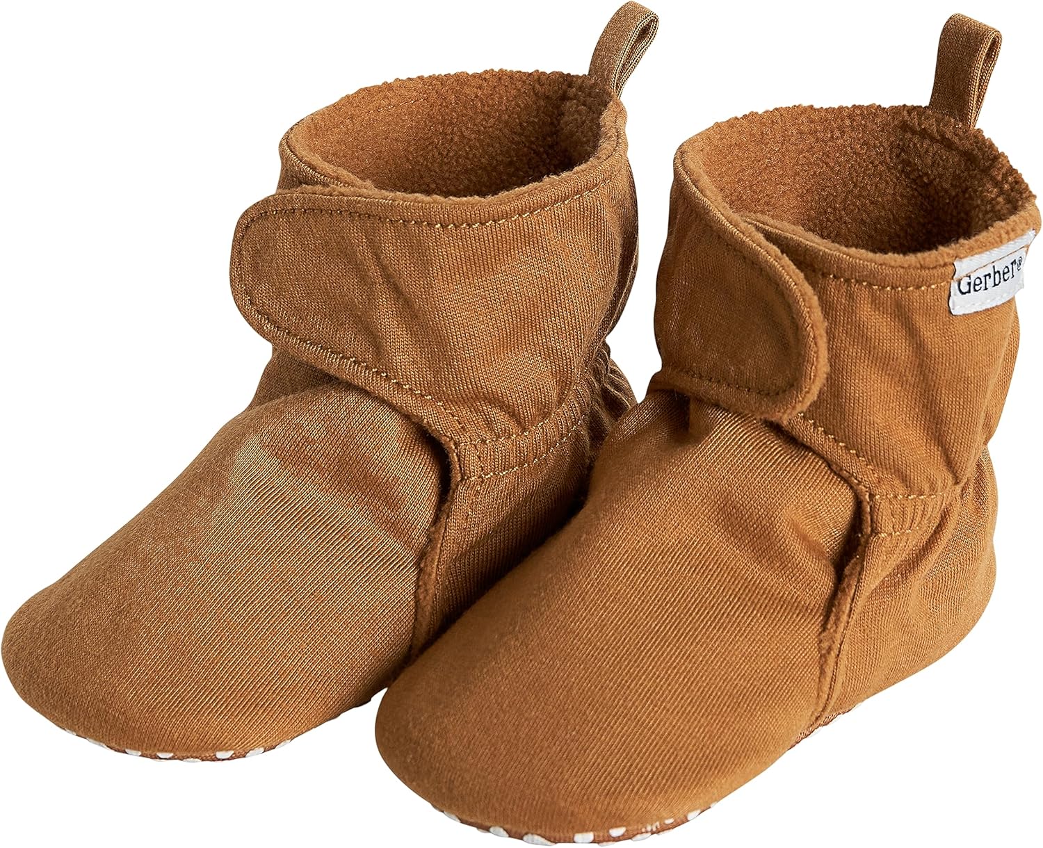 Gerber-Baby-Fleece-Lined-Wrap-Fasten-Non-Skid-Soft-Slipper-Booties.jpg Gerber Baby Fleece Lined Wrap Fasten Non Skid Soft Slipper Booties - Image 2