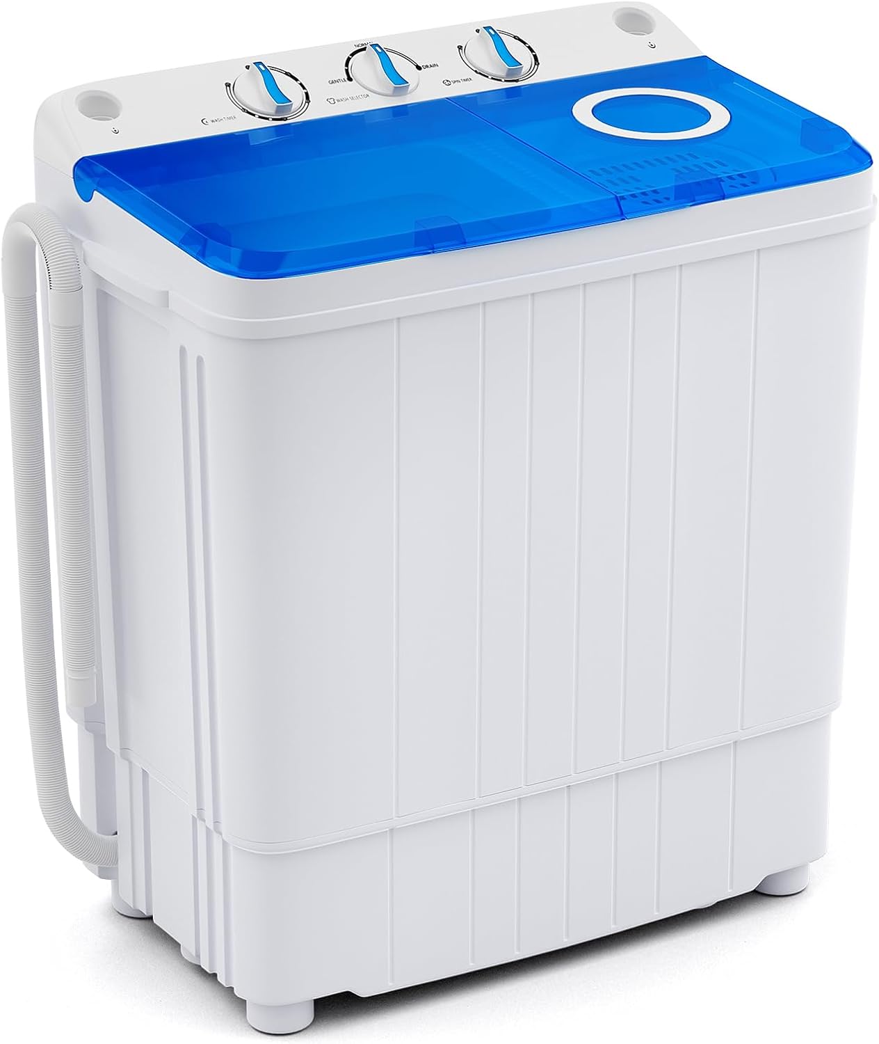 Giantex-Portable-Washing-Machine-17.6lbs-Compact-Washer-Spinner-Combo-with-Pump-Drain-Twin-Tub-11lbs-Wash-6.6lbs-Spin-Lavadoras-Portatiles-for-Apartment-RV-Dorm-College-White-Blue.jpg Giantex Portable Washing Machine, 17.6lbs Compact Washer Spinner Combo with Pump Drain, Twin Tub 11lbs Wash & 6.6lbs Spin, Lavadoras Portatiles for Apartment RV Dorm College (White & Blue) - Image 2