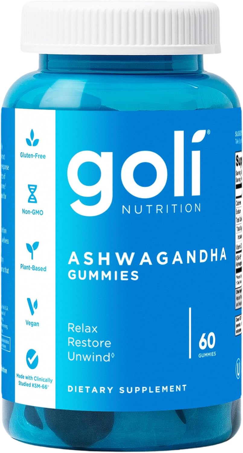 Goli-Ashwagandha-Vitamin-D-Gummy-60-Count-Mixed-Berry-KSM-66-Vegan-Plant-Based-Non-GMO-Gluten-Free-Gelatin-Free-Relax.-Restore.-Unwind-Pack-of-1.jpg Goli Ashwagandha & Vitamin D Gummy - 60 Count - Mixed Berry, KSM-66, Vegan, Plant Based, Non-GMO, Gluten-Free & Gelatin Free Relax. Restore. Unwind, Pack of 1 - Image 2