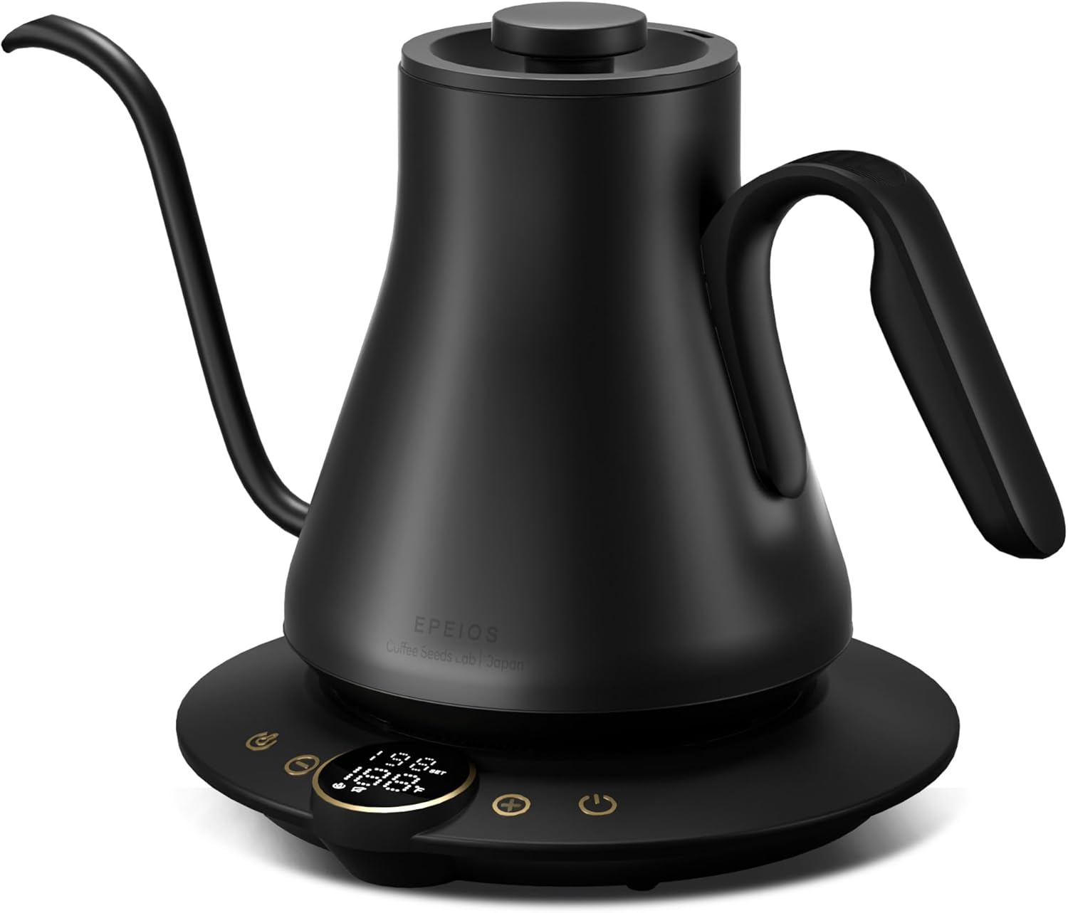 Gooseneck-Electric-Kettle-with-±1℉-Temperature-Control-for-Pour-Over-Coffee-Tea-Quick-Heating-BPA-Free-Stainless-Steel-Built-in-Brew-Timer-1500W0.9L-Ebony-Black.jpg Gooseneck Electric Kettle with ±1℉ Temperature Control for Pour Over Coffee & Tea, Quick Heating, BPA-Free Stainless Steel, Built-in Brew Timer, 1500W/0.9L (Ebony Black) - Image 2