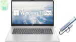HP 17.3" FHD Business & Student Laptop Computer, 64GB RAM 2.5TB Storage (2TB SSD+512GB Docking Station Set), 6-Cores AMD Ryzen 5, Windows 11 Pro, PLUSERA Earphones, Silver - Image 2