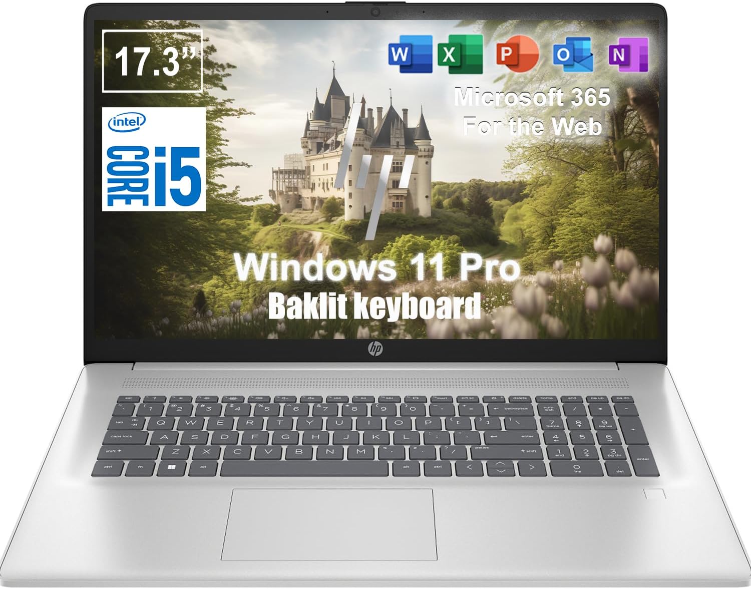 HP-17.3-Inch-Laptop-with-Lifetime-Microsoft-365-Web-Backlit-Keyboard-Fingerprint-Reader-Intel-Core-i5-1334U-10-Cores-4.6GHz-16GB-RAM-512GB-SSD-Win-11-Pro-WiFi-6-Iris-Xe-Graphics.jpg HP 17.3 Inch Laptop with Lifetime Microsoft 365 Web | Backlit Keyboard, Fingerprint Reader | Intel Core i5-1334U (10 Cores, 4.6GHz) | 16GB RAM, 512GB SSD, Win 11 Pro | WiFi 6, Iris Xe Graphics - Image 2