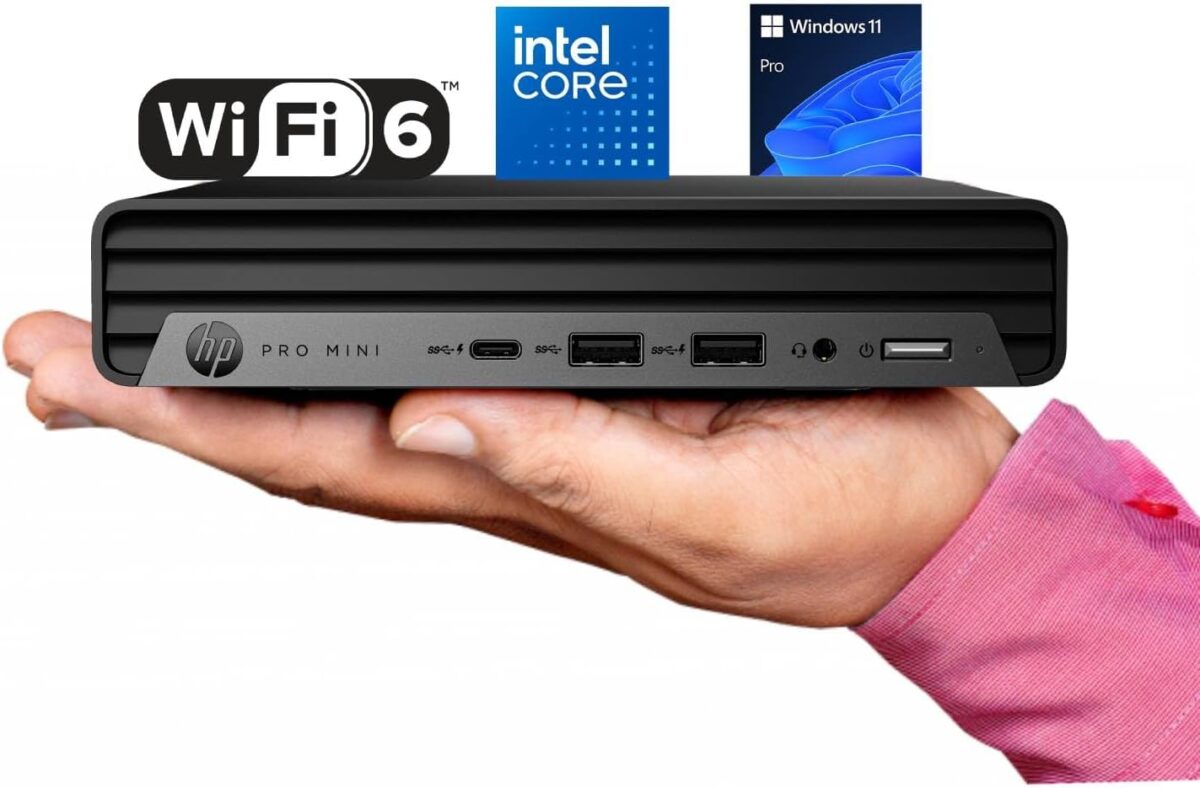 HP Pro 400 G9 Mini PC Desktop Computer, Intel CPU, 16GB DDR5 RAM, 256GB PCIe SSD, Triple 4K Display Support, USB-C, Ultra-Quiet Design, Bluetooth 5.2, WiFi 6, Keyboard and Mouse, Windows 11 Pro - Image 2