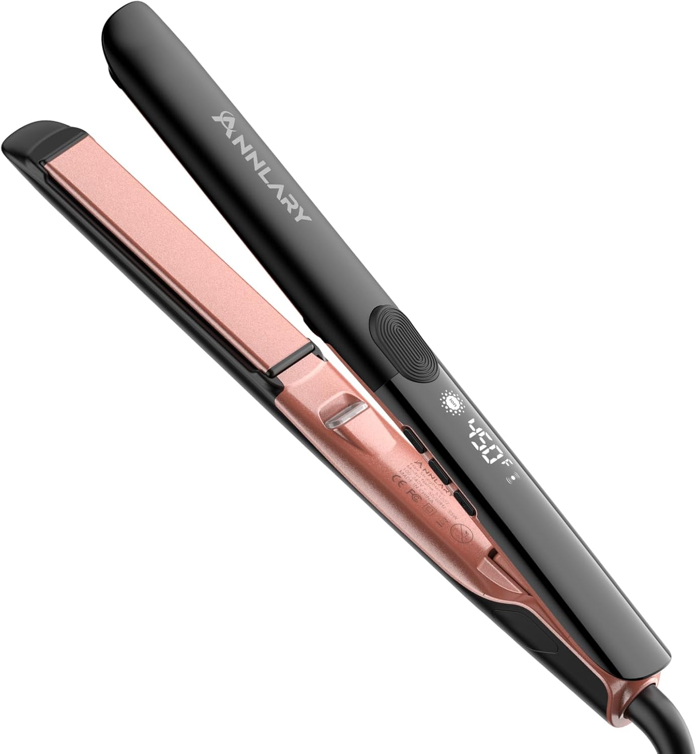 Hair-Straightener-1-Inch-Flat-Iron-and-Curler-2-in-1-Titanium-Ceramic-Ionic-Dual-Voltage-Straightener-with-Heat-Resistant-Silicone-for-Less-Frizz-Shinier-Smoother.jpg Hair Straightener 1 Inch Flat Iron and Curler 2 in 1 Titanium Ceramic Ionic Dual Voltage Straightener with Heat-Resistant Silicone, for Less Frizz, Shinier & Smoother - Image 2