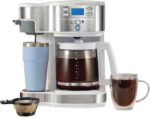 Hamilton Beach 49933 2-Way 12 Cup Programmable Drip Coffee Maker & Single Serve Machine, Glass Carafe, Auto Pause and Pour, White - Image 2