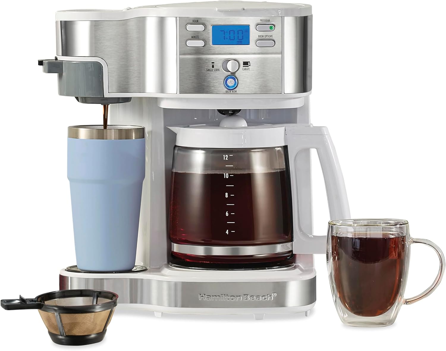 Hamilton-Beach-49933-2-Way-12-Cup-Programmable-Drip-Coffee-Maker-Single-Serve-Machine-Glass-Carafe-Auto-Pause-and-Pour-White.jpg Hamilton Beach 49933 2-Way 12 Cup Programmable Drip Coffee Maker & Single Serve Machine, Glass Carafe, Auto Pause and Pour, White - Image 2