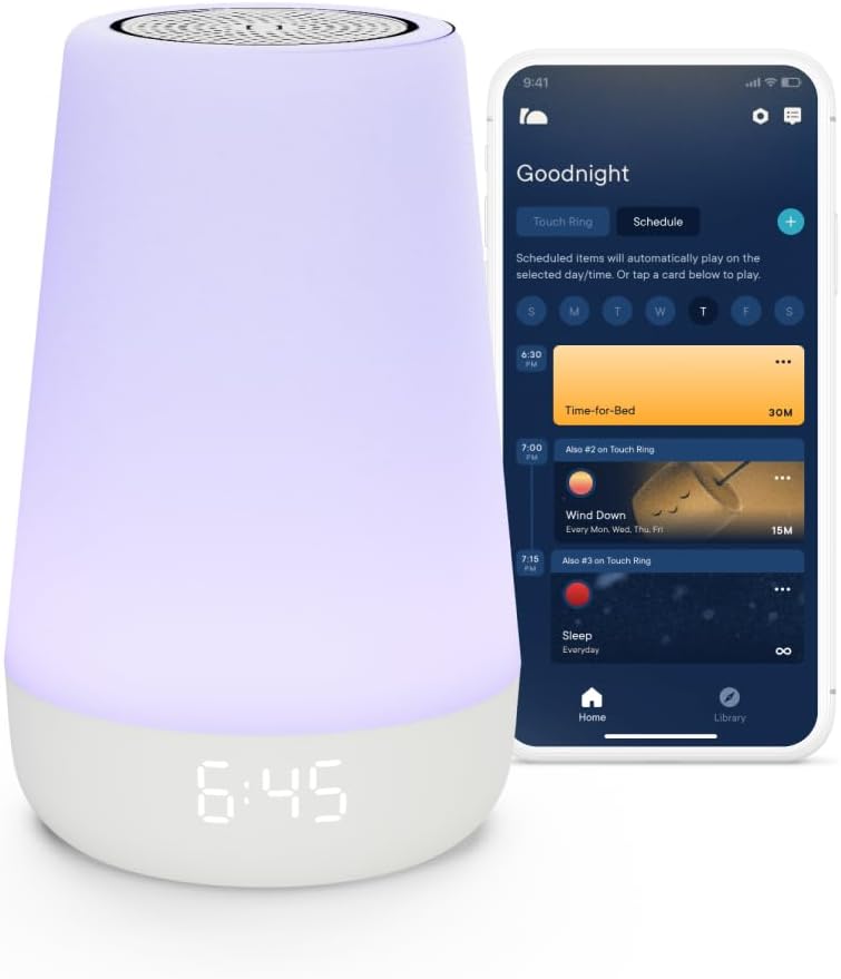 Hatch-Rest-Baby-Sound-Machine-Night-Light-2nd-Gen-Registry-Essential-Sleep-Trainer-Routine-Builder-Time-to-Rise-Alarm-Clock-White-Noise-Soother-Nursery-Stories-Toddler-Kids-Bedroom-Wi-Fi.jpg Hatch Rest Baby Sound Machine, Night Light | 2nd Gen | Registry Essential, Sleep Trainer, Routine Builder, Time-to-Rise Alarm Clock, White Noise Soother, Nursery Stories, Toddler Kids Bedroom (Wi-Fi) - Image 2