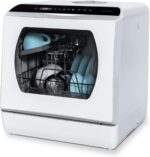 Hermitlux Countertop Dishwasher, 5 Washing Programs Portable Dishwasher With 5-Liter Built-in Water Tank For Glass Door - Image 2