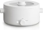 Hot Pot Electric,2L Ceramic Glaze Non-stick Pan, Portable Hot Pot with Dual Power Adjustment, Electric Cooker for Egg, Ramen, Oatmeal,Soup Quick Heating and Overheat Protection - Image 2