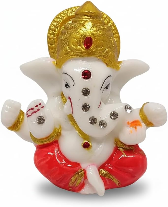 Imagine-Mart-Lord-Ganesha-Studded-Statues-Ganesh-Ganpati-Beautiful-Car-Dashboard-Idol-Figurine-Showpiece-Sculpture-Hindu-Good-Luck-God2.5X2.5-Inch.jpg Imagine Mart Lord Ganesha Studded Statues Ganesh Ganpati Beautiful Car Dashboard Idol Figurine Showpiece Sculpture Hindu Good Luck God(2.5X2.5 Inch) - Image 2