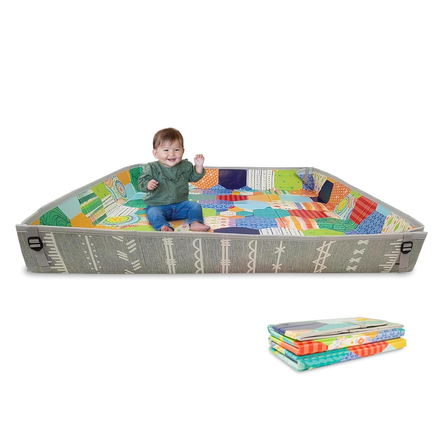 Infantino-Foldable-Soft-Foam-Play-Mat-Baby-Play-Mat-for-Tummy-Time-Floor-Play-Lightweight-Easy-to-Store-Wipeable-Multicolor.jpg Infantino Foldable Soft Foam Play Mat, Baby Play Mat for Tummy Time & Floor Play, Lightweight, Easy to Store, Wipeable, Multicolor - Image 2