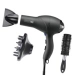 Infiniti PRO CONAIR Hair Dryer with Diffuser, Professional AC Motor, Tourmaline Ceramic Technology Blow Dryer, Includes Concentrator and Blowout Brush, Amazon Exclusive, Gray - Image 2