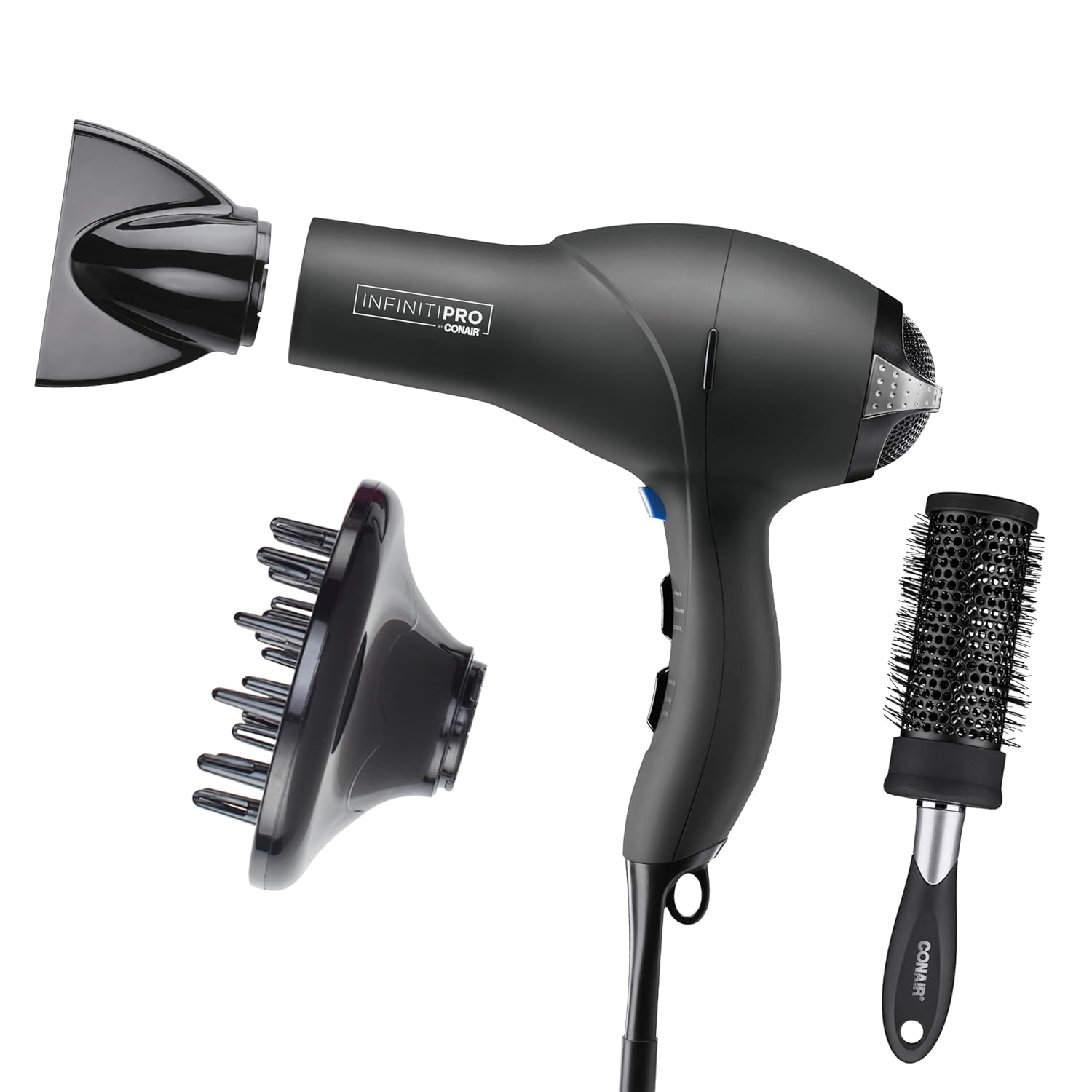 Infiniti-PRO-CONAIR-Hair-Dryer-with-Diffuser-Professional-AC-Motor-Tourmaline-Ceramic-Technology-Blow-Dryer-Includes-Concentrator-and-Blowout-Brush-Amazon-Exclusive-Gray.jpg Infiniti PRO CONAIR Hair Dryer with Diffuser, Professional AC Motor, Tourmaline Ceramic Technology Blow Dryer, Includes Concentrator and Blowout Brush, Amazon Exclusive, Gray - Image 2
