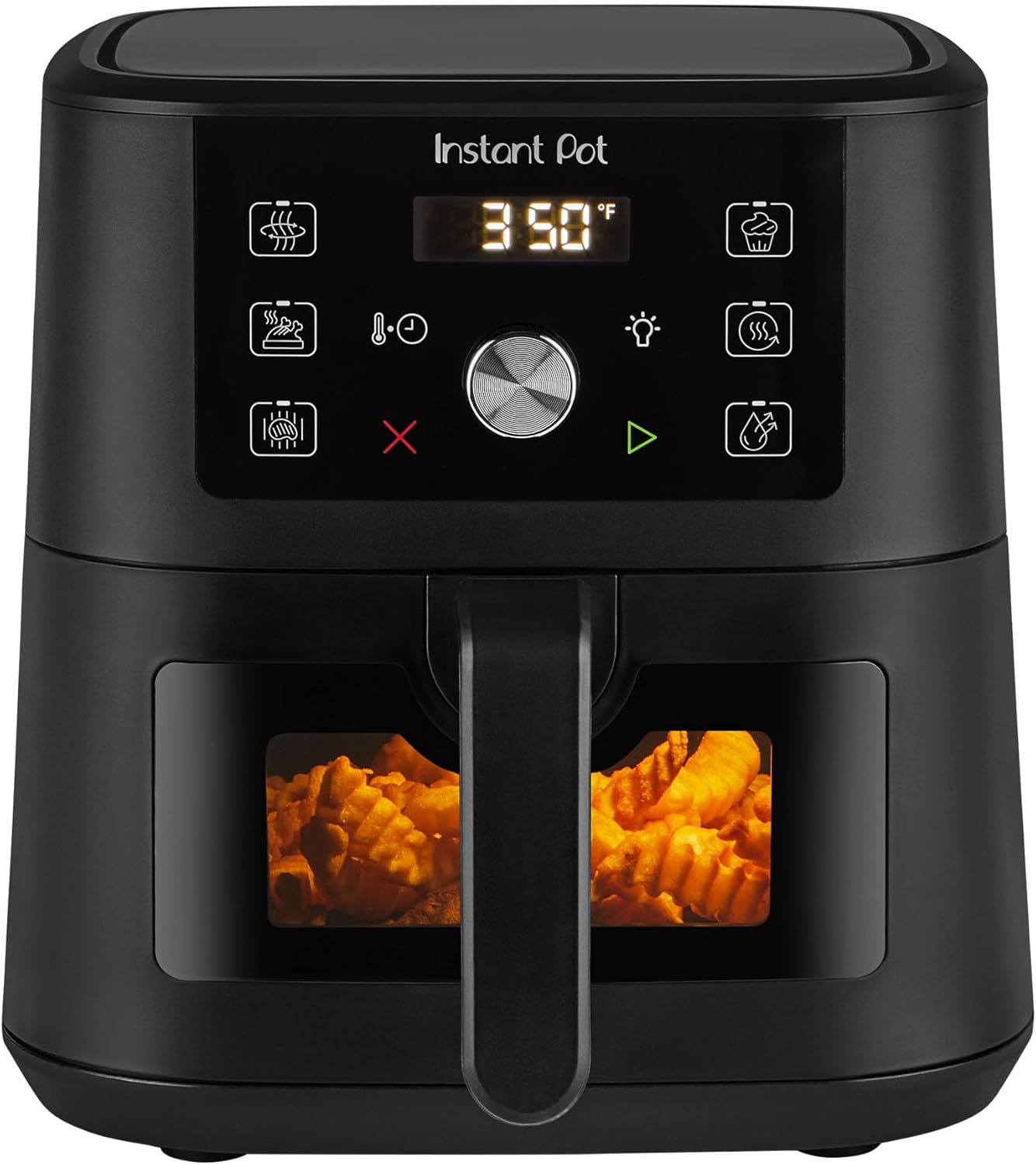 Instant-Pot-4QT-VORTEX-6-in-1-Mini-Air-Fryer-Air-fry-Bake-Roast-Broil-Dehydrate-or-Reheat-Black-4-Quarts.jpg Instant Pot 4QT VORTEX 6-in-1 Mini Air Fryer, Air fry, Bake, Roast, Broil, Dehydrate or Reheat, Black, 4 Quarts - Image 2