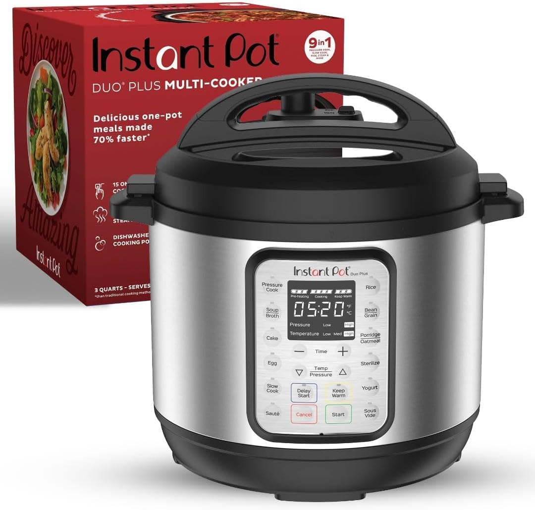 Instant-Pot-Duo-Plus-9-in-1-Multicooker-Pressure-Cooker-Slow-Cook-Rice-Maker-Steamer-Saute-Yogurt-Warmer-Sterilizer-Includes-App-With-Over-800-Recipes-Stainless-Steel-6-Quarts.jpg Instant Pot Duo Plus 9-in-1 Multicooker, Pressure Cooker, Slow Cook, Rice Maker, Steamer, Sauté, Yogurt, Warmer & Sterilizer, Includes App With Over 800 Recipes, Stainless Steel, 6 Quarts - Image 2