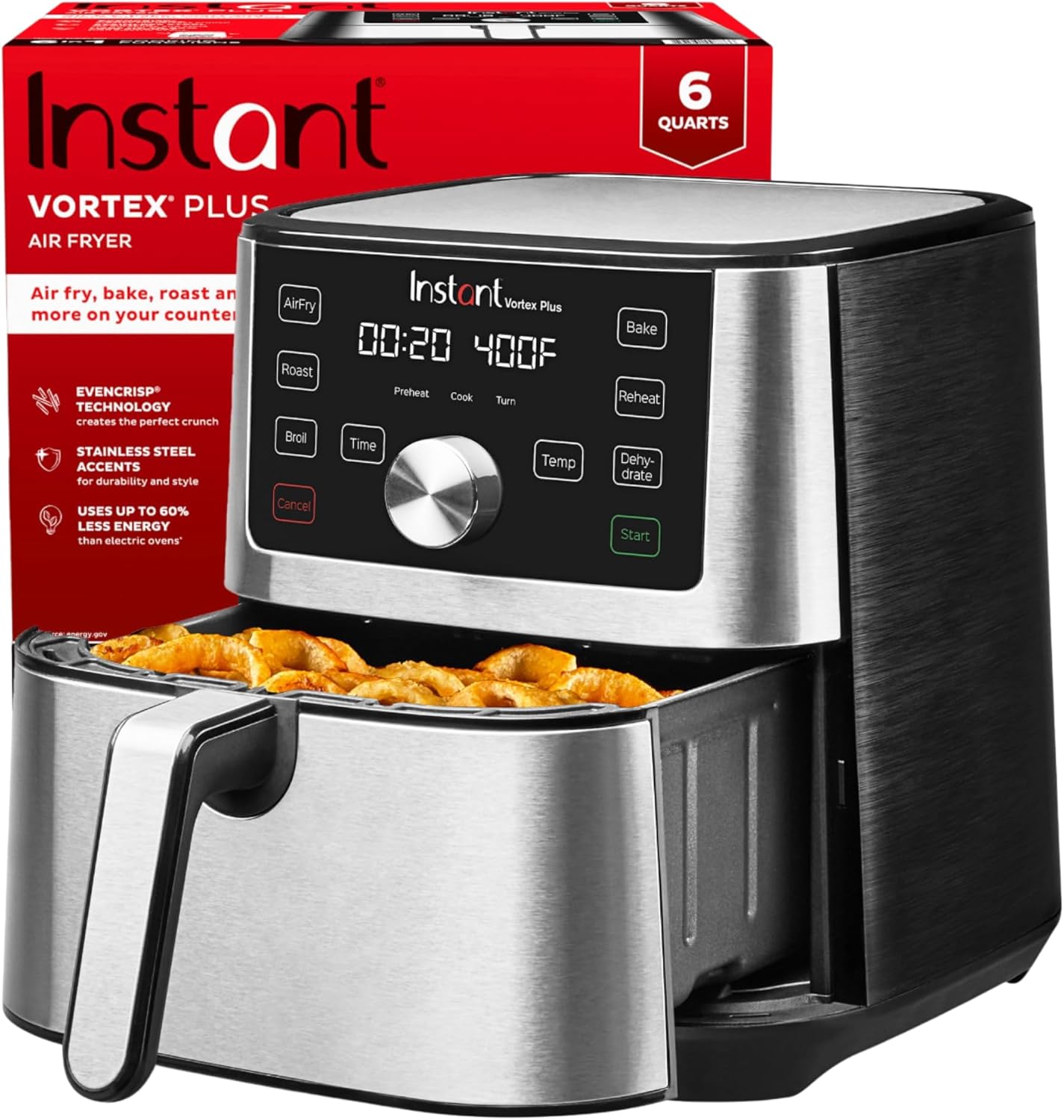 Instant-Pot-Vortex-Plus-6QT-XL-Air-Fryer-6-in-1-Broils-Dehydrates-Crisps-Roasts-Reheats-Bakes-for-Quick-Easy-Meals-100-In-App-Recipes-Dishwasher-Safe-from-the-Makers-of-Instant-Pot-Black.jpg Instant Pot Vortex Plus 6QT XL Air Fryer, 6-in-1, Broils, Dehydrates, Crisps, Roasts, Reheats, Bakes for Quick Easy Meals, 100+ In-App Recipes, Dishwasher-Safe, from the Makers of Instant Pot, Black - Image 2