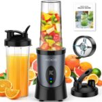 KOIOS Smoothie Blender, 900W Personal Blender for Shakes and Smoothies for Kitchen with 2 No-BPA 22oz Portable Cups, Single Serve Smoothies Maker Mixer for Juices, Nutritious Recipe (Grey Blue) - Image 2