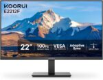 KOORUI 22 Inch Computer Monitor Full HD 1080P 100Hz PC Gaming Screen VA Panel Ultra-Slim Display 3000:1 Contrast Ratio with Adpitive Sync (HDMI/VGA/VESA Compatible 100x100mm/Audio Out), Tilt, Black - Image 2