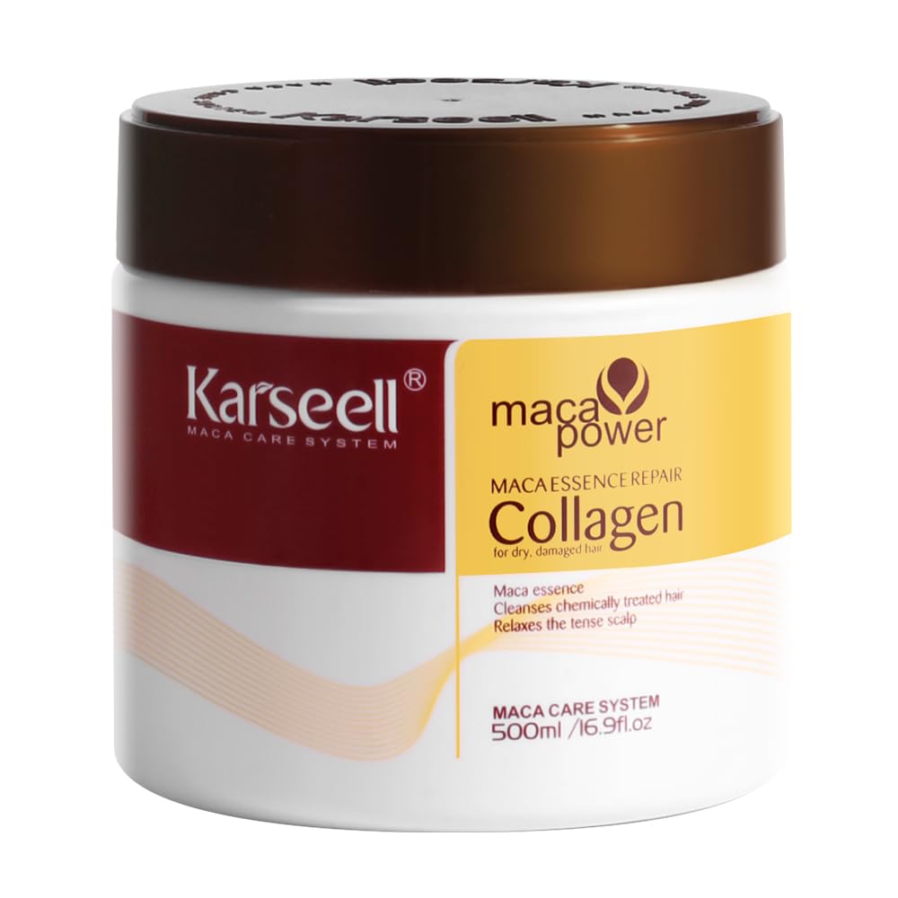Karseell-Collagen-Hair-Treatment-Deep-Repair-Conditioning-Argan-Oil-Collagen-Hair-Mask-Essence-for-Dry-Damaged-Hair-All-Hair-Types-16.90-oz-500ml.jpg Karseell Collagen Hair Treatment Deep Repair Conditioning Argan Oil Collagen Hair Mask Essence for Dry Damaged Hair All Hair Types 16.90 oz 500ml - Image 2