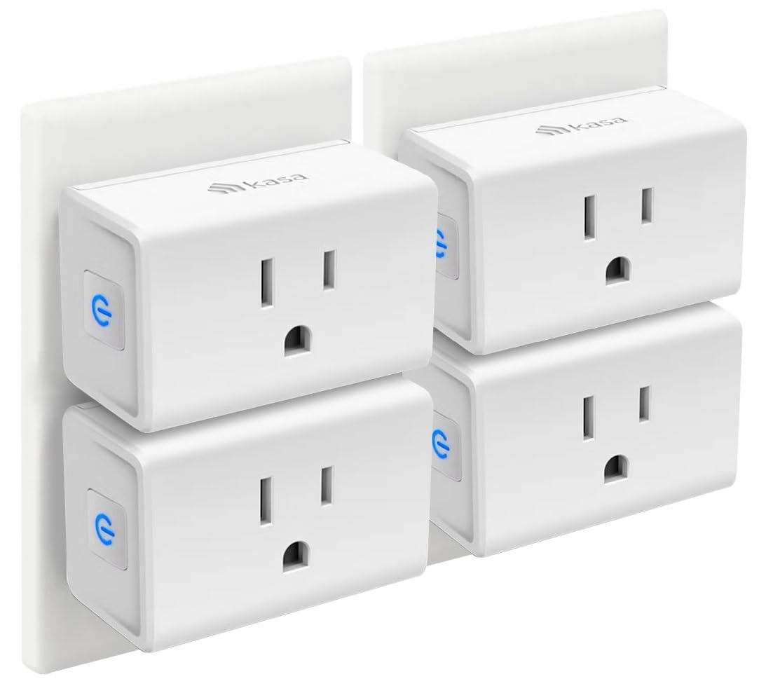 Kasa-Smart-Plug-Mini-15A-Smart-Home-Wi-Fi-Outlet-Works-with-Alexa-Google-Home-IFTTT-No-Hub-Required-UL-Certified-2.4G-WiFi-Only-4-PackEP10P4-White.jpg Kasa Smart Plug Mini 15A, Smart Home Wi-Fi Outlet Works with Alexa, Google Home & IFTTT, No Hub Required, UL Certified, 2.4G WiFi Only, 4-Pack(EP10P4) , White - Image 2