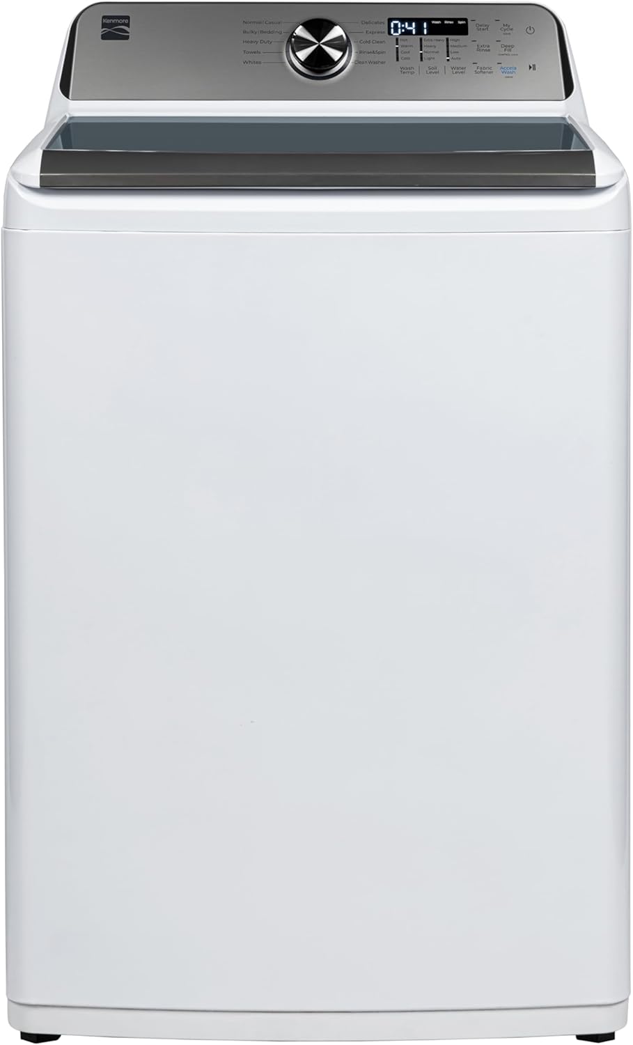 Kenmore-4.5-cu.-ft.-Top-Load-Washer-with-Triple-Action-Impeller-for-Tough-Dirt-Stains-Reduce-Laundry-Time-with-Accela-and-Express-Wash-LED-White.jpg Kenmore 4.5 cu. ft. Top Load Washer with Triple Action Impeller for Tough Dirt & Stains-Reduce Laundry Time with Accela and Express Wash-LED, White - Image 2
