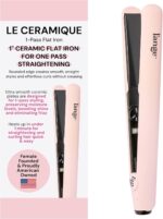 L'ANGE HAIR Le Ceramique 1-Pass Flat Iron Hair Straightener | Fast Heating Ceramic Flat Iron | Best Hot Tools Professional Hair Straightener to Lock in Moisture & Shine | (Blush) - Image 2