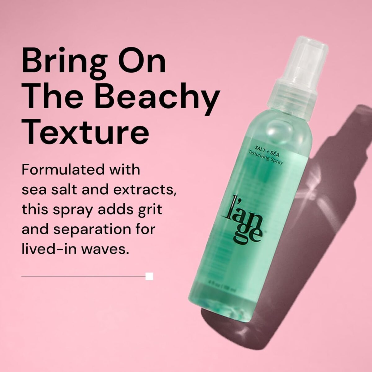 L'ANGE HAIR Sea Salt Texturizing Spray For Effortless Beachy Waves & Volume | Mineral-infused Sea Salt Hair Spray For Touchable Hold & Long-lasting Shine | Fresh, Lightly Tropical Scent | 4 Fl Oz - Image 2