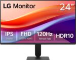 LG 24U411A-B 24-inch Full HD (1920 x 1080) IPS Computer Monitor, 120Hz, HDR10, Reader Mode, Flicker Safe, HDMI, Slim Stand Base, Black - Image 2