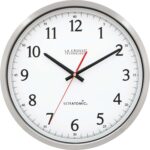 La Crosse Technology 404-1235UA-PL UltrAtomic 14 inch Stainless Steel Wall Clock, Shatterproof Lens, Silver - Image 2