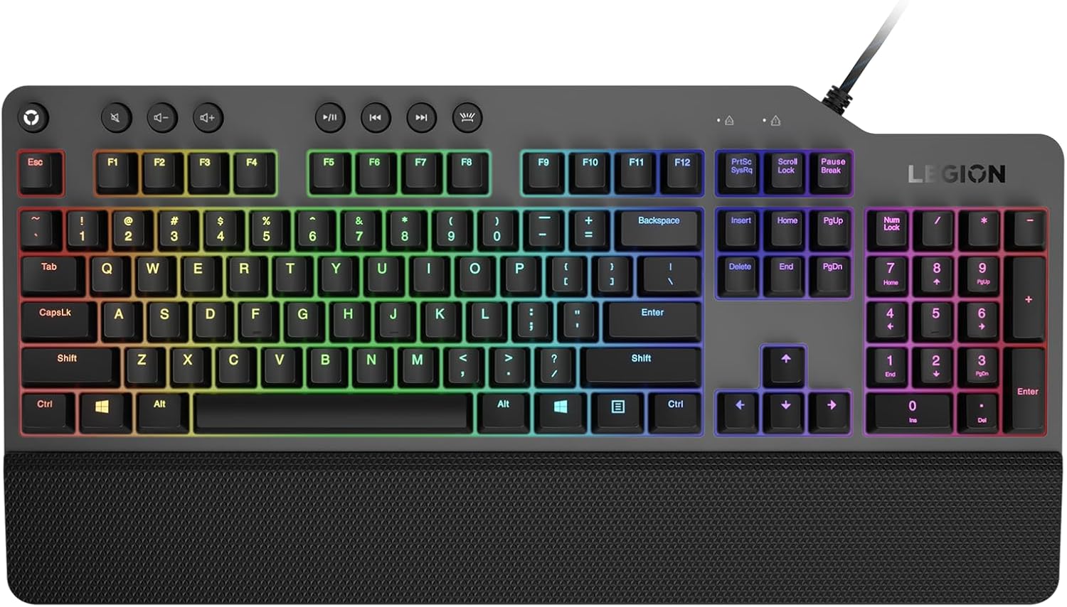 Lenovo-GY40T26478-Legion-K500-RGB-Mechanical-Gaming-Keyboard-3-ZONE-Full-size-Keyboard-7-user-Programmable-Hot-Keys-16.8-Million-Colors-50-Million-Click-Red-Mechanical-Keys-Detachable-Palm-Rest.jpg Lenovo GY40T26478 Legion K500 RGB Mechanical Gaming Keyboard, 3 ZONE Full-size Keyboard, 7 user Programmable Hot Keys; 16.8 Million Colors, 50 Million-Click Red Mechanical Keys, Detachable Palm Rest - Image 2