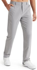 Libin Mens Golf Pants Stretch Work Dress Pants 30"/32"/34" Quick Dry Lightweight Casual Comfy Trousers with Pockets - Image 2