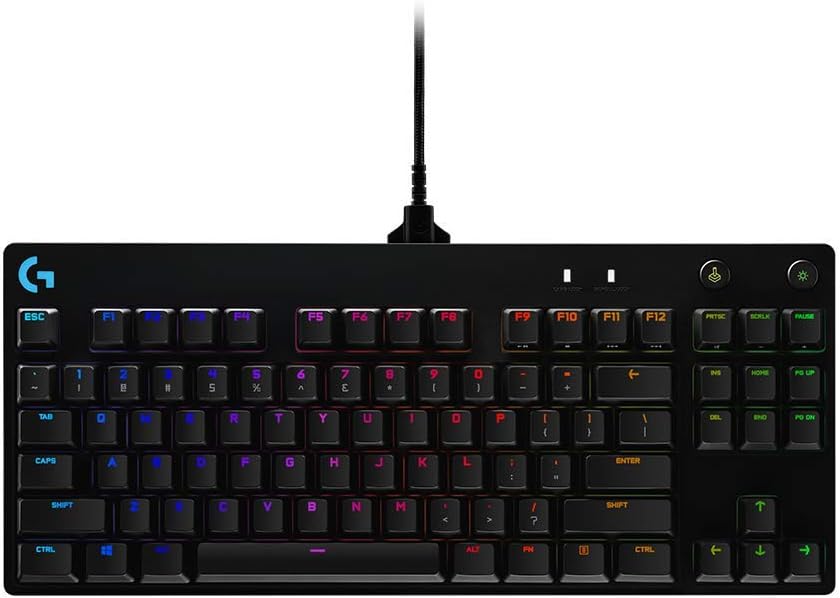 Logitech-G-PRO-Mechanical-Gaming-Keyboard-Ultra-Portable-Tenkeyless-Design-Detachable-Micro-USB-Cable-16.8-Million-Color-LIGHTSYNC-RGB-Backlit-Keys.jpg Logitech G PRO Mechanical Gaming Keyboard, Ultra Portable Tenkeyless Design, Detachable Micro USB Cable, 16.8 Million Color LIGHTSYNC RGB Backlit Keys - Image 2