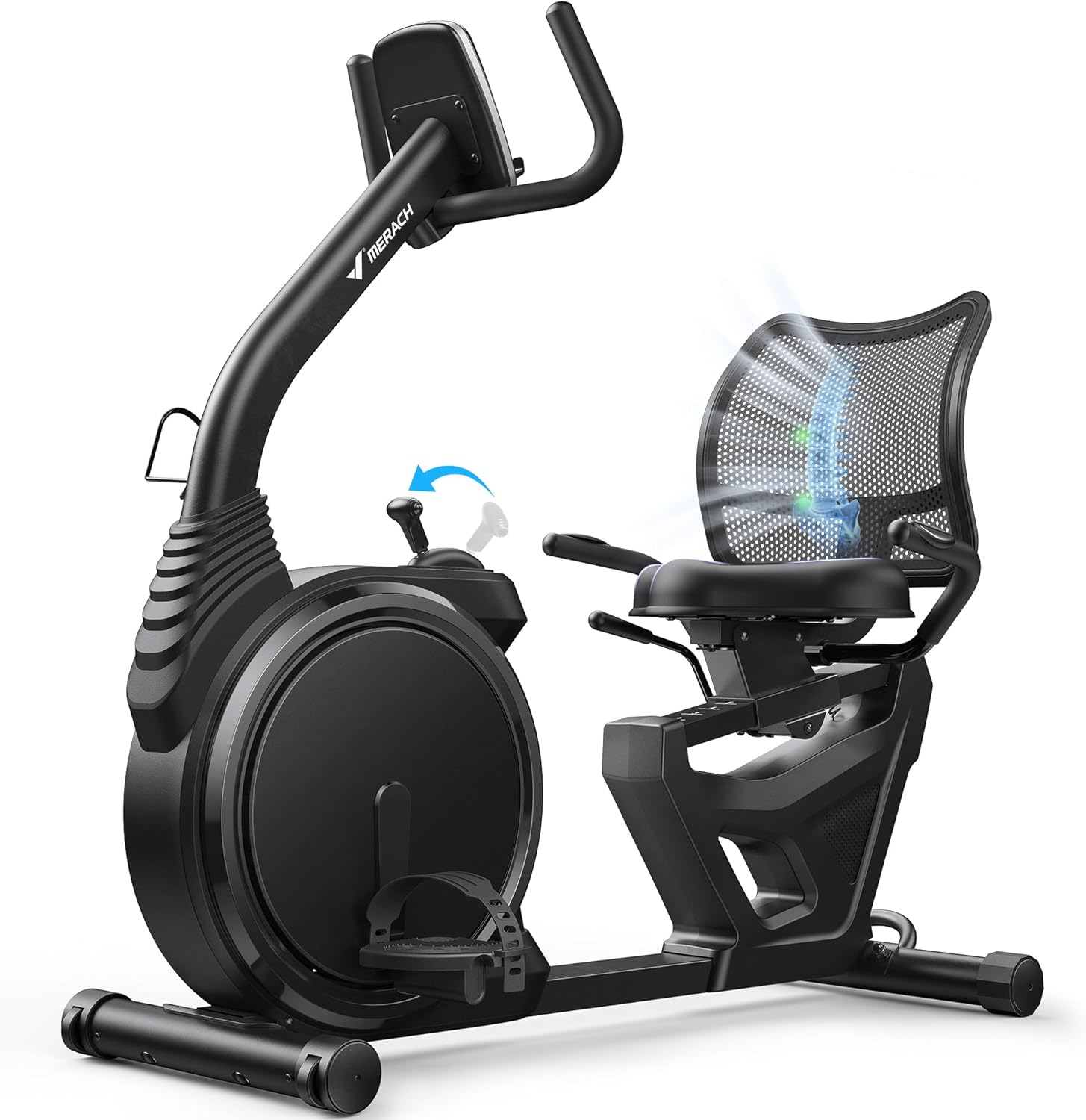 MERACH-Recumbent-Exercise-Bikes-for-home-Light-Commercial-High-end-Recumbent-Bike-for-Seniors-Adults-Magnetic-Recumbent-Exercise-Bike-with-Smart-Bluetooth-and-Exclusive-App-LCD-Heart-Rate-Handle.jpg MERACH Recumbent Exercise Bikes for home, Light Commercial High-end Recumbent Bike for Seniors Adults, Magnetic Recumbent Exercise Bike with Smart Bluetooth and Exclusive App, LCD, Heart Rate Handle - Image 2