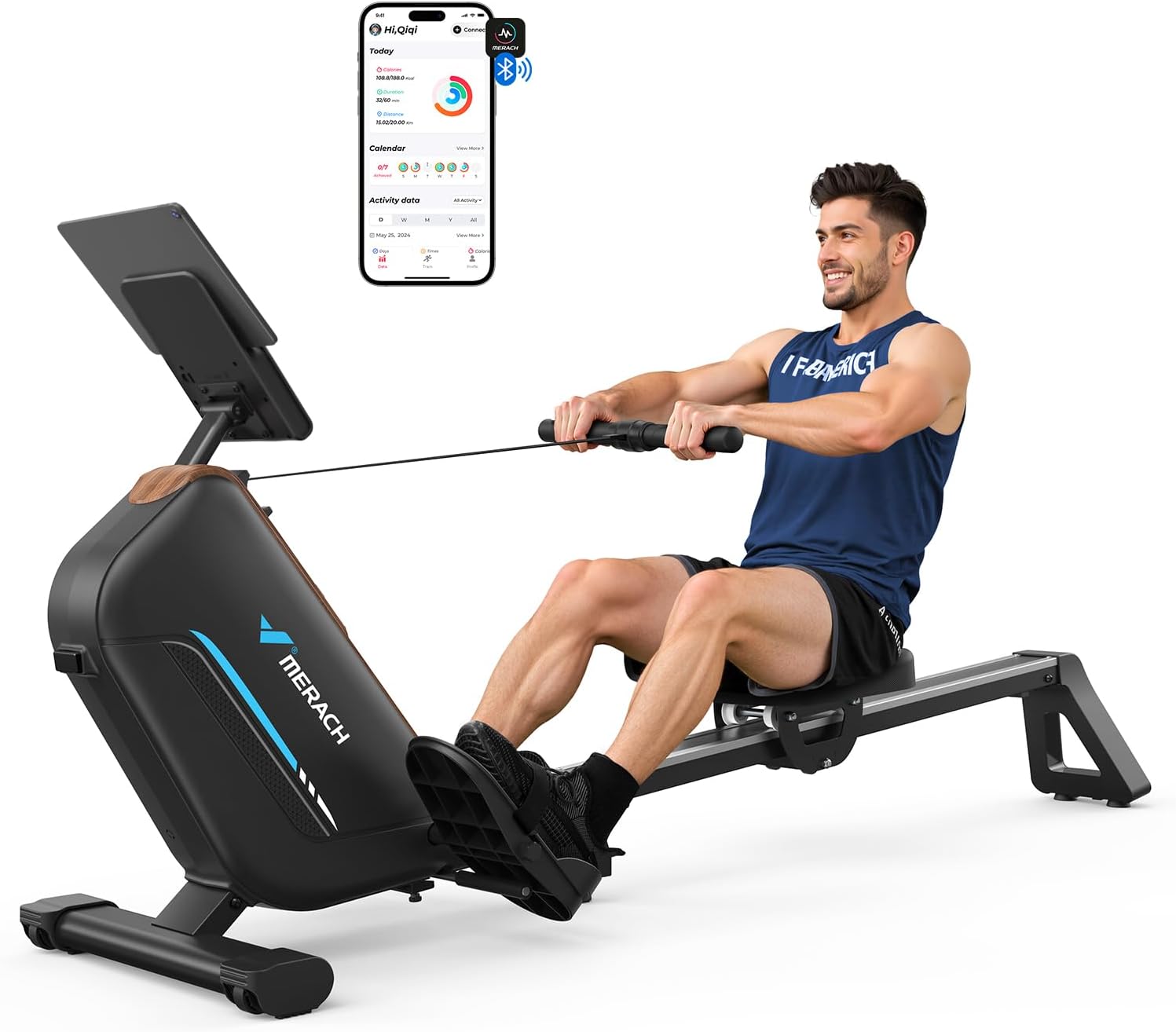 MERACH-Rowing-Machines-for-Home-Powerful-Electromagnetic-Row-Machine-with-51.2-Extended-Rail-16-Level-Handle-Resistance-Adjustment-Rower-350-LBS-Load-Capacity-Ergonomic-Comfort-Seat-Easy-Storage.jpg MERACH Rowing Machines for Home, Powerful Electromagnetic Row Machine with 51.2" Extended Rail, 16-Level Handle Resistance Adjustment Rower, 350 LBS Load Capacity, Ergonomic Comfort Seat, Easy Storage - Image 2