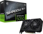 MSI Gaming RTX 5050 8G Shadow 2X OC Graphics Card (8GB GDDR6,128-bit, Extreme Performance: 2617 MHz, DisplayPort x3 2.1a, HDMI 2.1b, NVIDIA Blackwell Architecture) - Image 2