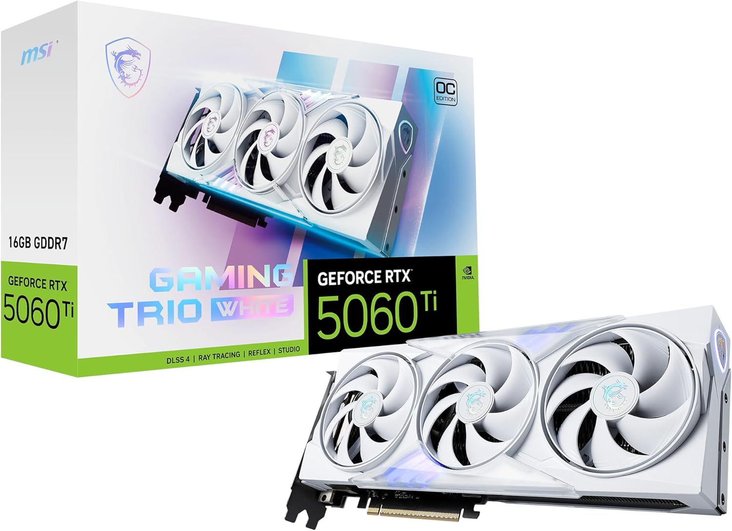 MSI-Gaming-RTX-5060-Ti-16G-Gaming-Trio-OC-White-Graphics-Card-16GB-GDDR7-128-bit-Extreme-Performance-TBA-MHz-DisplayPort-x-3-2.1a-HDMI-2.1b-NVIDIA-Blackwell-Architecture.jpg MSI Gaming RTX 5060 Ti 16G Gaming Trio OC White Graphics Card (16GB GDDR7, 128-bit, Extreme Performance: TBA MHz, DisplayPort x 3 2.1a, HDMI 2.1b, NVIDIA Blackwell Architecture) - Image 2
