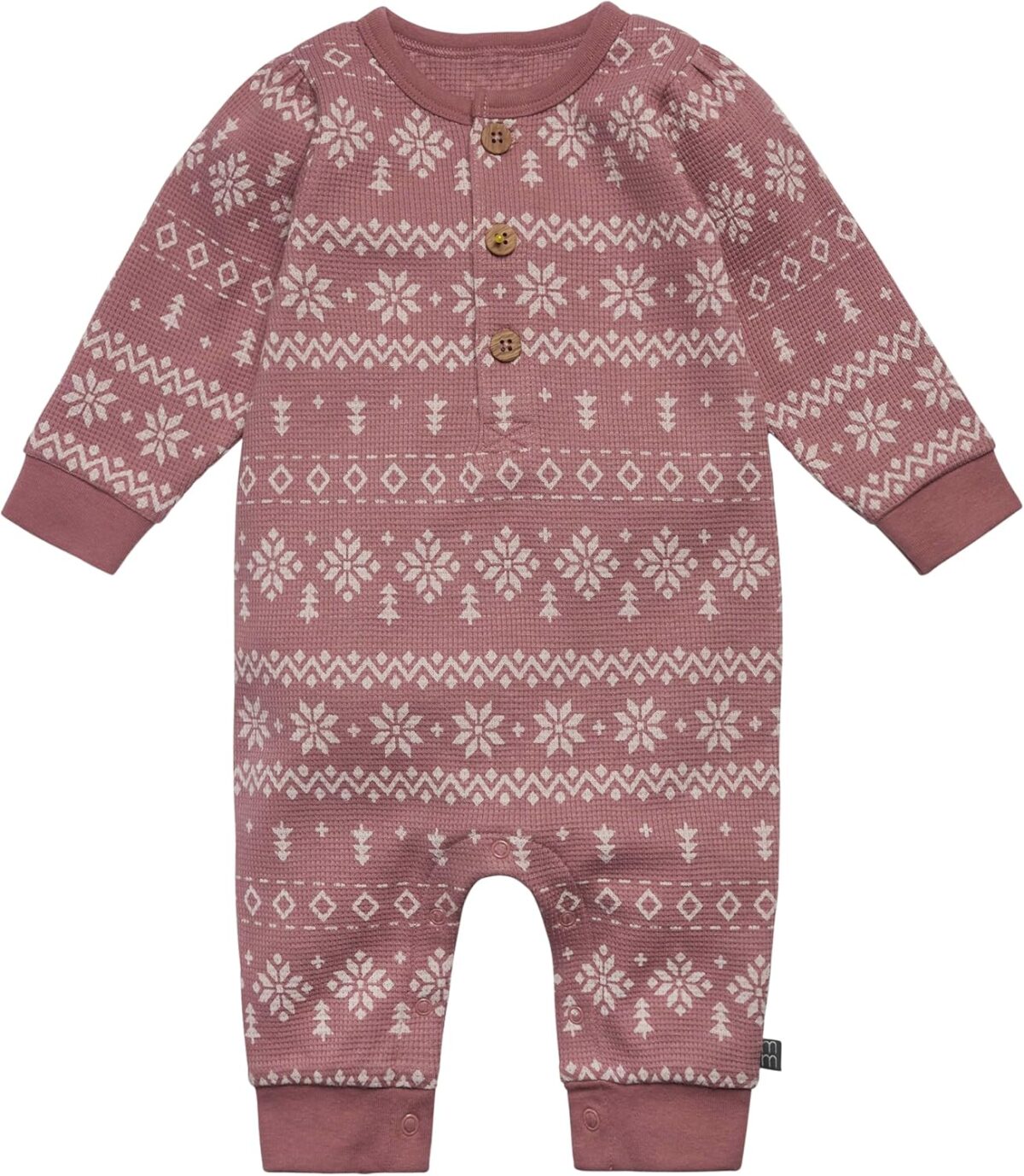 Modern Moments by Gerber Baby Henley Waffle-Knit Romper - Image 2