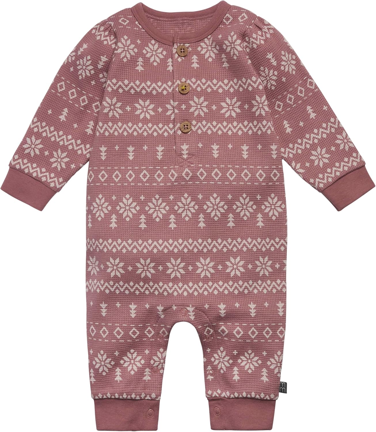 Modern-Moments-by-Gerber-Baby-Henley-Waffle-Knit-Romper.jpg Modern Moments by Gerber Baby Henley Waffle-Knit Romper - Image 2