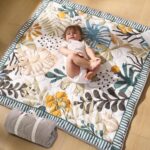 Momcozy Baby Play Mat for Floor, 50x50 Thickened Playpen Mat, Playmate for Baby Tummy Time, Waterproof & Non-Slip, Foldable Outdoor Mat with Carrying Handle, Forest World - Image 2