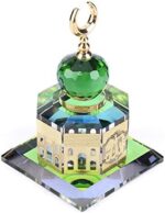 Muslim Crystal Gilded Al Aqsa Mosque Miniature Model Islamic Showpiece Islamic Architecture Handicraft Souvenir Desktop Decor Islamic Building Gift - Image 2