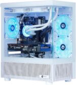 NINGMEI Gaming PC Desktop,AMD Ryzen 7 5700X 8 core 3.4GHz(up to 4.6GHz),GeForce RTX 5060 8GB,32GB DDR4 RAM 3200MHz,1TB NVME SSD,650W PSU, Windows 11 Home 64-bit,White - Image 2