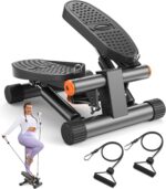 Niceday Steppers for Exercise, Stair Stepper with Resistance Bands, Mini Stepper with 300LBS Loading Capacity, Hydraulic Fitness Stepper with LCD Monitor - Image 2