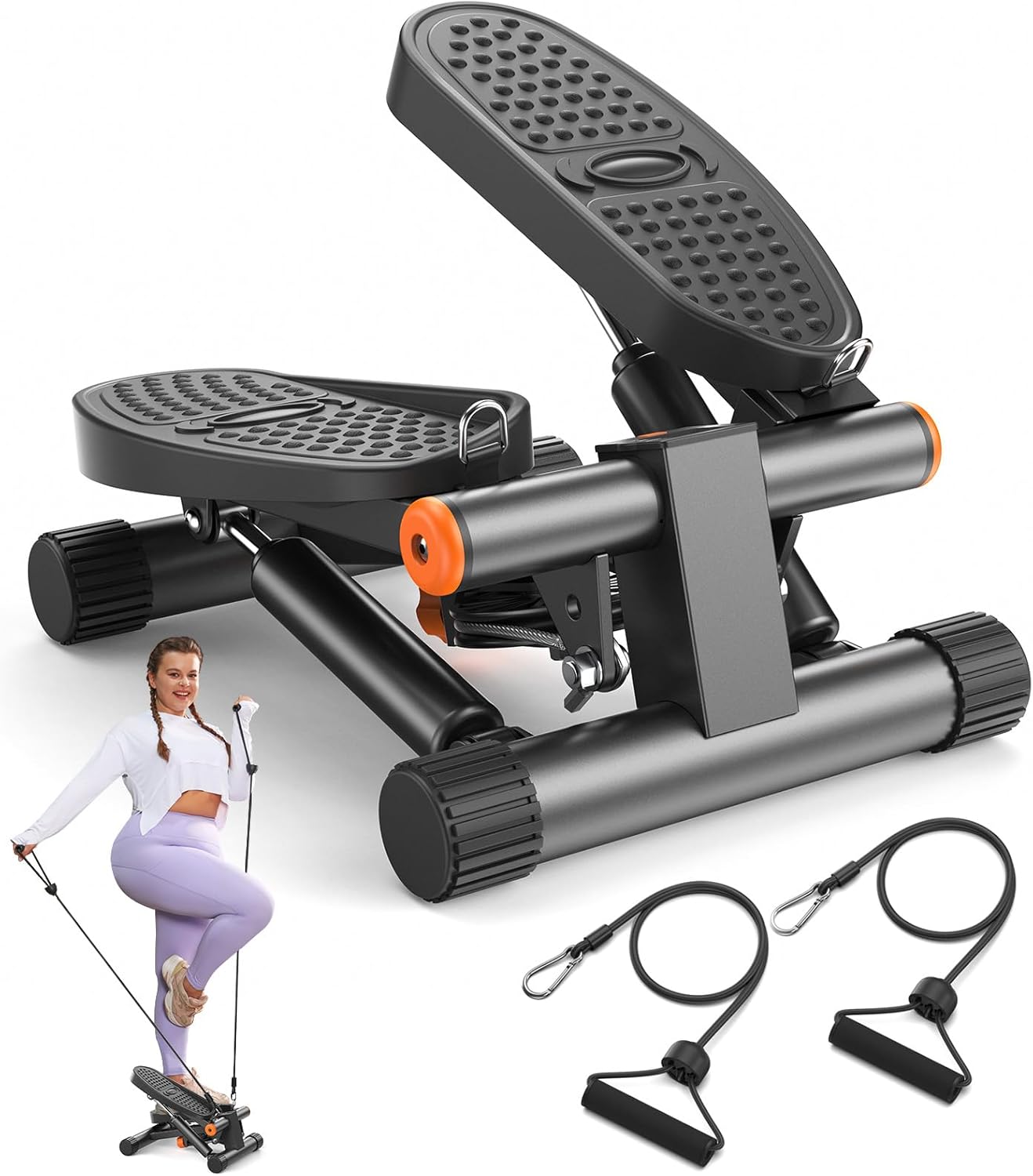 Niceday-Steppers-for-Exercise-Stair-Stepper-with-Resistance-Bands-Mini-Stepper-with-300LBS-Loading-Capacity-Hydraulic-Fitness-Stepper-with-LCD-Monitor.jpg Niceday Steppers for Exercise, Stair Stepper with Resistance Bands, Mini Stepper with 300LBS Loading Capacity, Hydraulic Fitness Stepper with LCD Monitor - Image 2