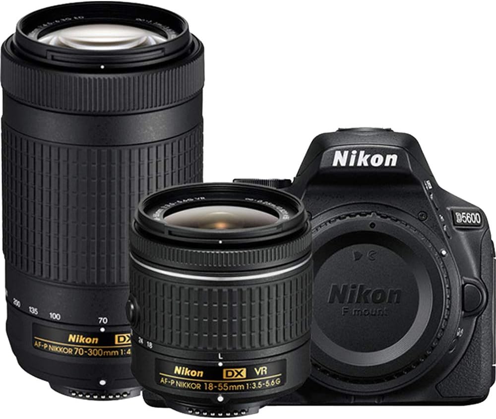 Nikon-D5600-24.2MP-DSLR-Camera-with-18-55mm-VR-and-70-300mm-Dual-Lens-Black-–-Renewed-18-55mm-VR-70-300mm-2-Lens-Kit.jpg Nikon D5600 24.2MP DSLR Camera with 18-55mm VR and 70-300mm Dual Lens (Black) – (Renewed) (18-55mm VR & 70-300mm 2 Lens Kit) - Image 2