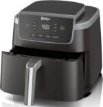 Ninja | Air Fryer | 4-in-1 Pro Air Fry, Roast, Reheat, Dehydrate | 5QT Capacity fits up to 4lbs of French Fries | 400F Max Temp | Nonstick Basket & Crisper Plate | 120V | Grey | AF141 - Image 2