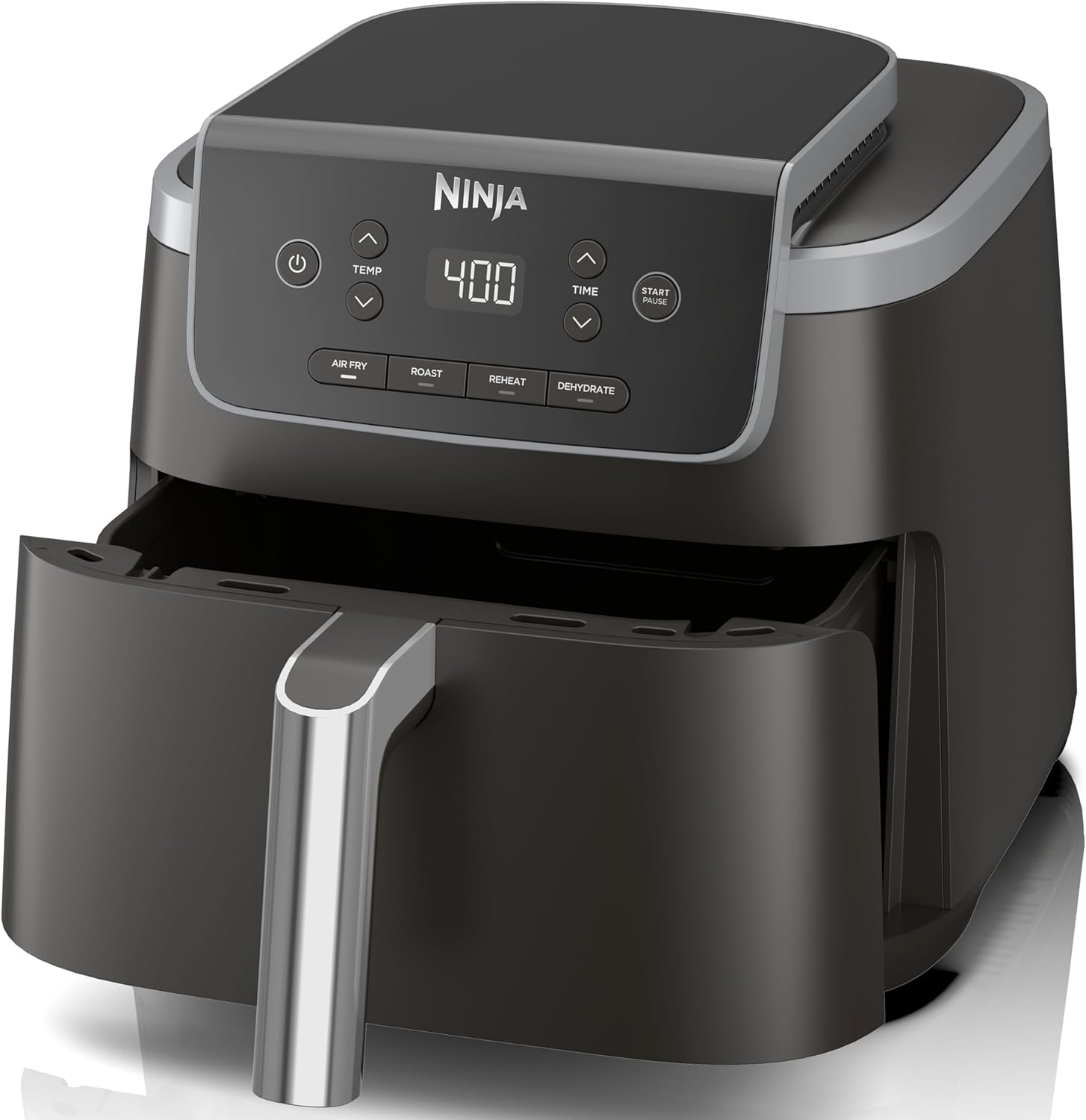 Ninja-Air-Fryer-4-in-1-Pro-Air-Fry-Roast-Reheat-Dehydrate-5QT-Capacity-fits-up-to-4lbs-of-French-Fries-400F-Max-Temp-Nonstick-Basket-Crisper-Plate-120V-Grey-AF141.jpg Ninja | Air Fryer | 4-in-1 Pro Air Fry, Roast, Reheat, Dehydrate | 5QT Capacity fits up to 4lbs of French Fries | 400F Max Temp | Nonstick Basket & Crisper Plate | 120V | Grey | AF141 - Image 2