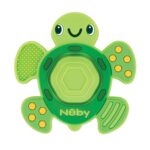 Nuby Teethe N' Pop Sensory Play Teether - Baby Teething Toy - 3+ Months - Turtle - Image 2