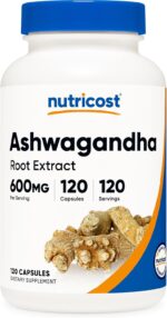 Nutricost Ashwagandha Herbal Supplement 600mg, 120 Capsules - Vegetarian, Non-GMO, Gluten Free, Ashwagandha Root - Image 2