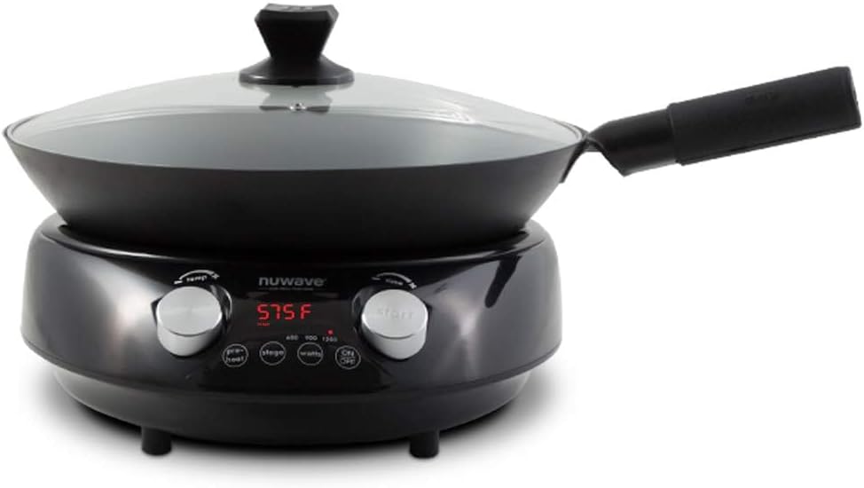 Nuwave-Mosaic-Induction-Wok-Precise-Temp-Controls-from-100°F-to-575°F-in-5°F-Wok-Hei-Infuse-Complex-Charred-Aroma-Flavor-3-Watts-600900-1500-Authentic-14-inch-Carbon-Steel-Wok-IncludedBlack.jpg Nuwave Mosaic Induction Wok, Precise Temp Controls from 100°F to 575°F in 5°F, Wok Hei, Infuse Complex Charred Aroma & Flavor, 3 Watts 600,900 & 1500, Authentic 14-inch Carbon Steel Wok Included,Black - Image 2