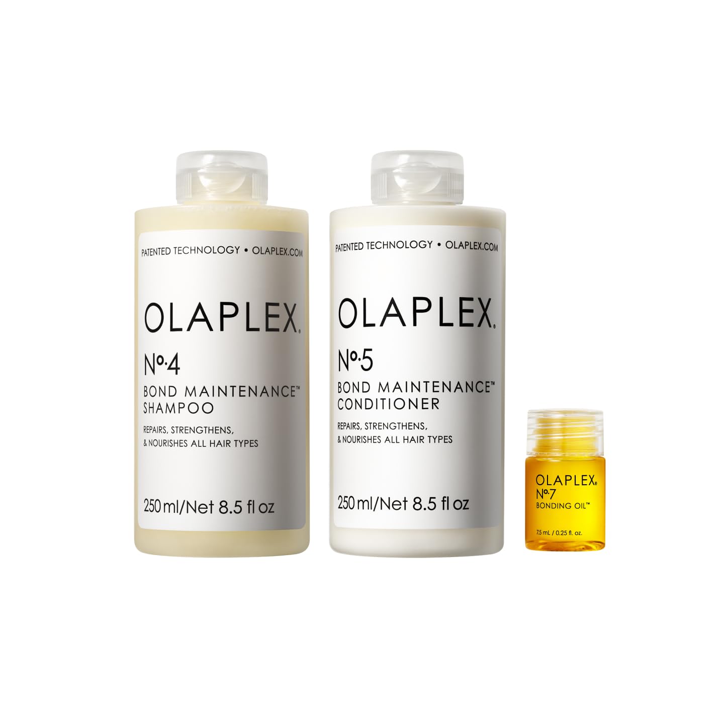 Olaplex-Wash-and-Shine-Hair-Kit-No.-4-5-7-Shampoo-Conditioner-Set-to-Cleanse-Hydrate-Control-Frizz-Up-to-72-Hours-Bonding-Oil-for-Shine-Protect-For-All-Hair-Types.jpg Olaplex Wash and Shine Hair Kit: No. 4, 5, 7, Shampoo & Conditioner Set to Cleanse, Hydrate, & Control Frizz Up to 72 Hours, Bonding Oil for Shine & Protect, For All Hair Types - Image 2